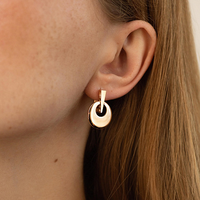 Золотые серьги "Karla" с08633 №4