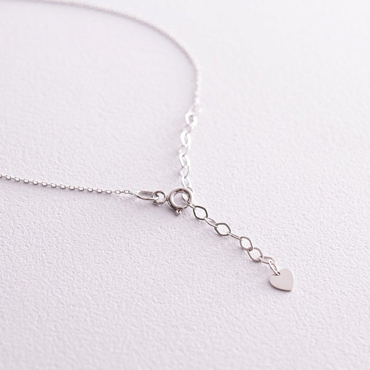 Колье "Луна" с фианитами (белое золото) кол02316 от ювелирного магазина Оникс - 6