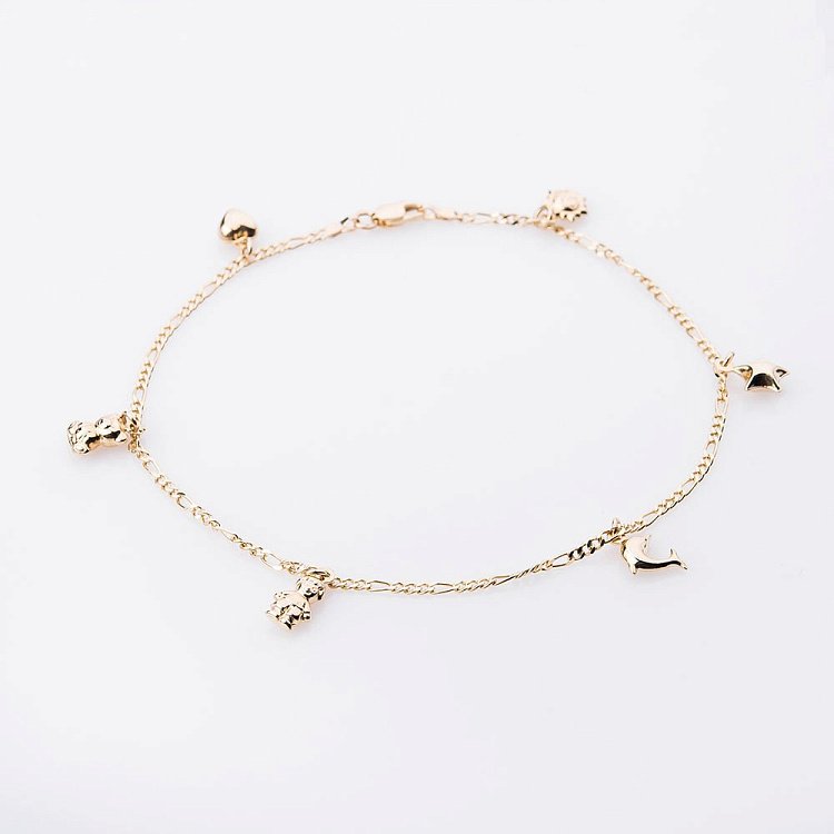 Золотий браслет на ногу б01311 від ювелірного магазину Онікс - 1