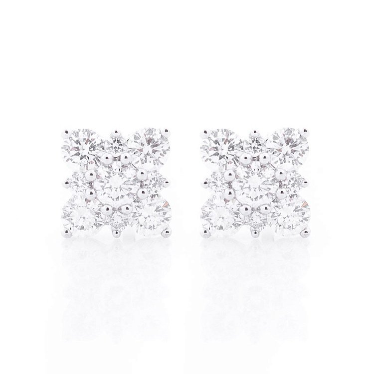 Золоті сережки-пусети з діамантами сб0263nl від ювелірного магазину Онікс - 1