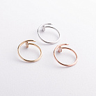 Каблучка "Цвях" у жовтому золоті (фіаніти) к08173 от ювелирного магазина Оникс - 5