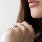 Помолвочное кольцо "Сердце" c фианитом 112215 от ювелирного магазина Оникс - 3