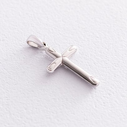 Православний хрестик в білому золоті п03517 №3