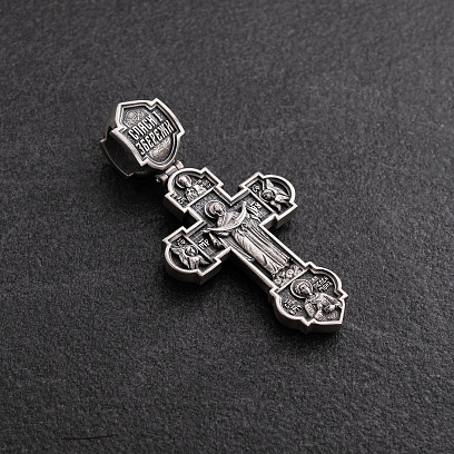 Срібний хрест "Ісус Христос. Покров. Заступництво. Пантелеймон Цілитель" 1936 №2