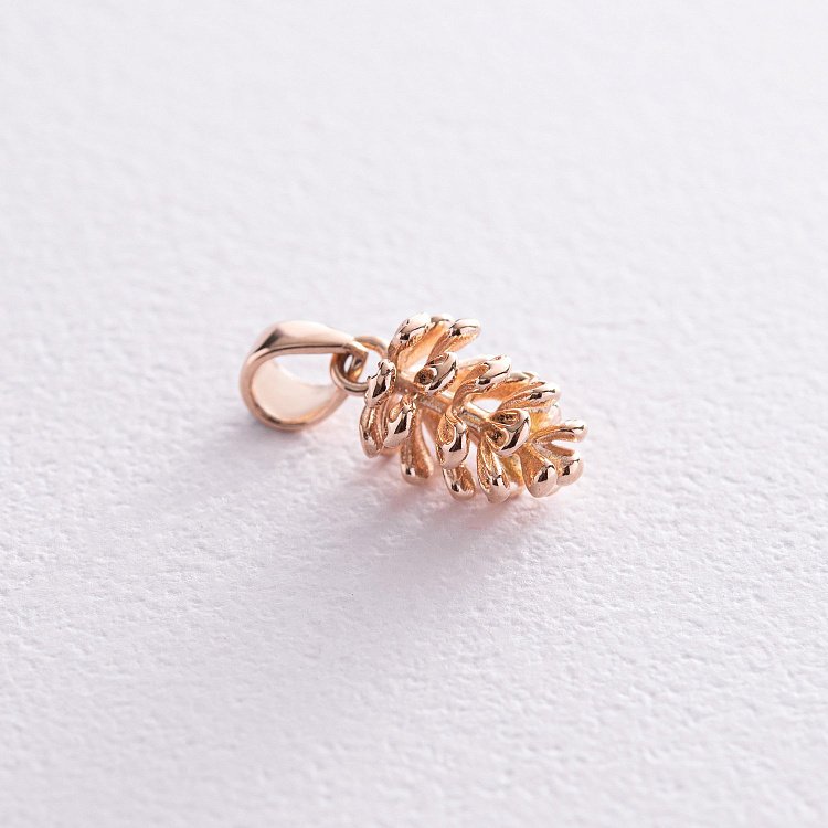 Кулон "Шишка" в красном золоте п03772 от ювелирного магазина Оникс - 3