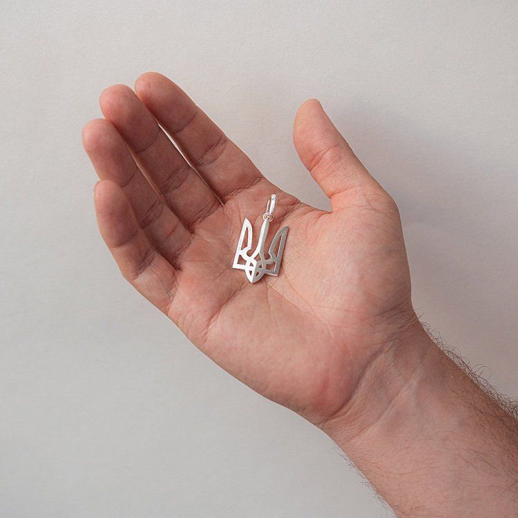 Срібний кулон "Герб України - Тризуб" 133125 від ювелірного магазину Онікс - 4