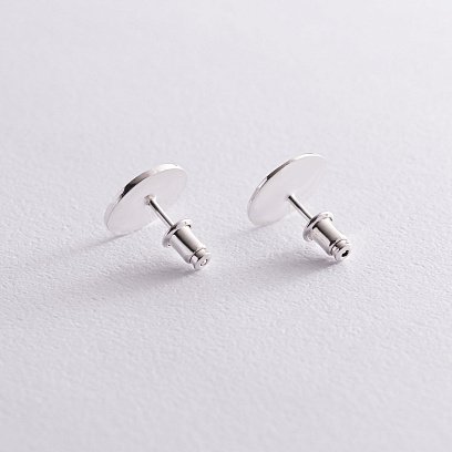 Срібні сережки-пусети "Сонячні зайчики" (маленькі) 123041 №6