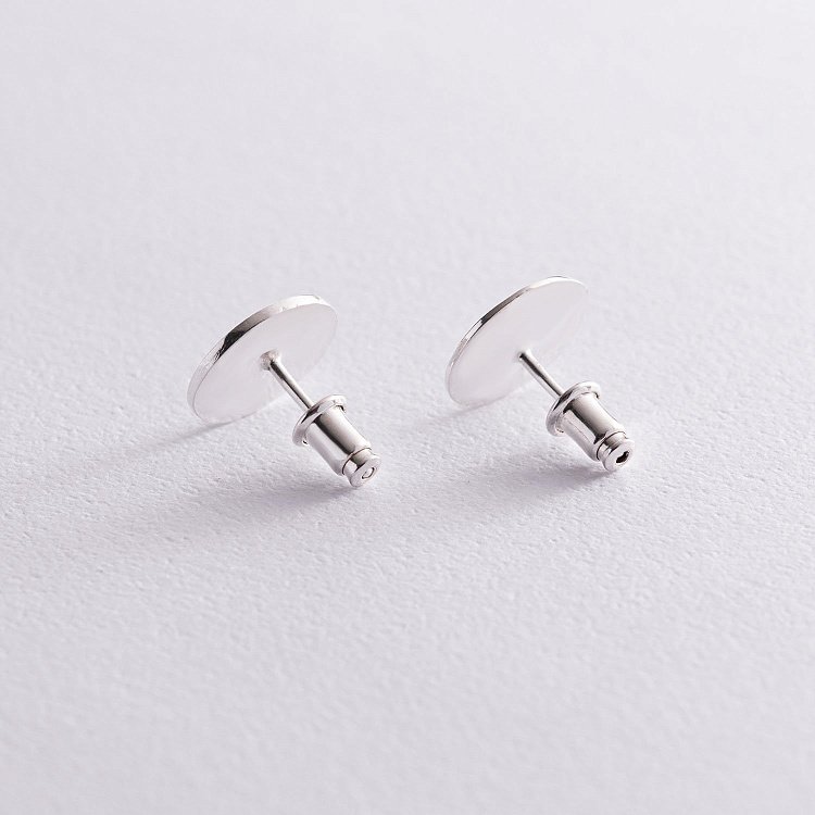 Срібні сережки-пусети "Сонячні зайчики" (маленькі) 123041 від ювелірного магазину Онікс - 5