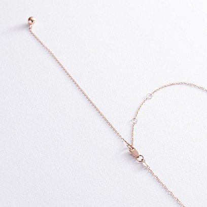 Кольє - краватка 2 в 1 "Кульки" у червоному золоті кол02066 №8