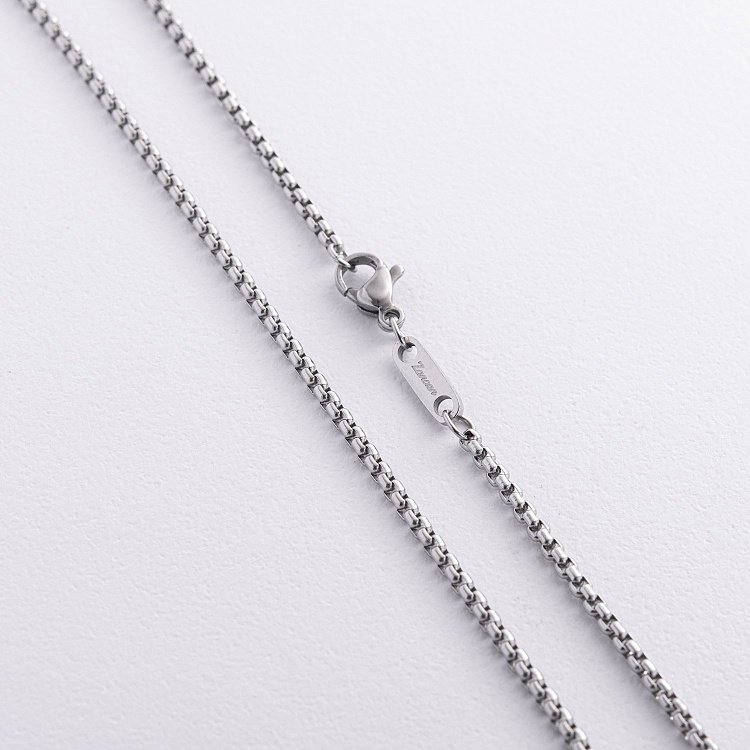 Мужское колье "Крест" c черными фианитами ZANCAN EHC053 от ювелирного магазина Оникс - 6