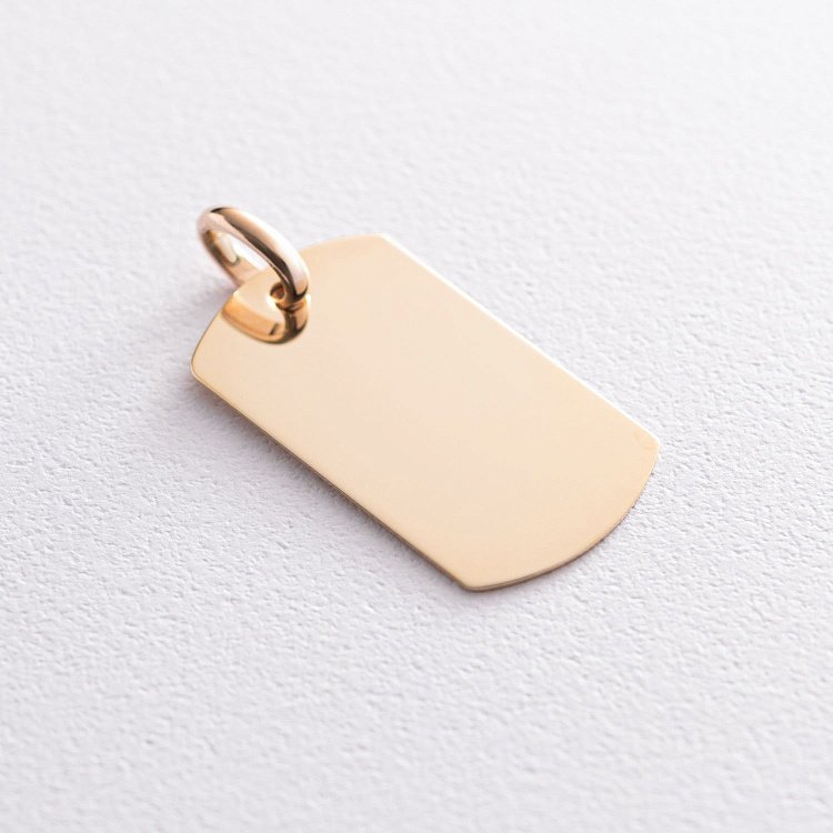 Жетон в жовтому золоті (можливе гравіювання) п03403 від ювелірного магазину Онікс