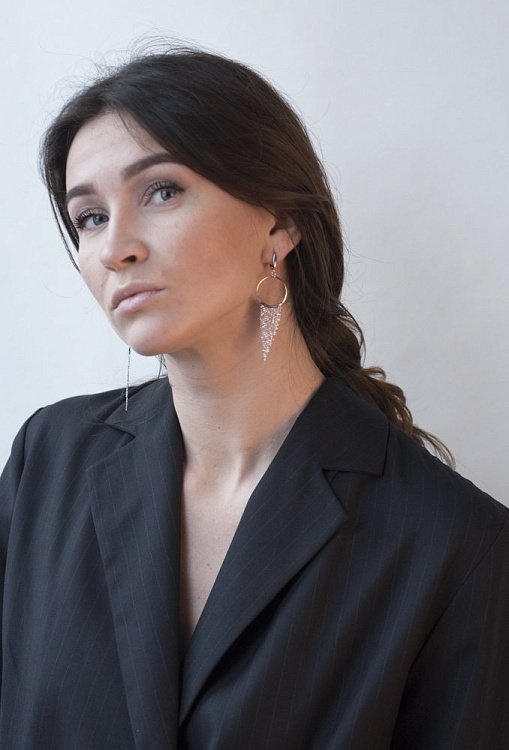 Серебряные серьги на английской застежке 122122 от ювелирного магазина Оникс - 5