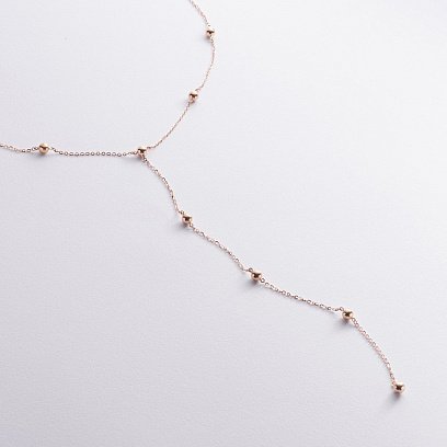 Колье 2 в 1 "Шарики" в красном золоте кол02572