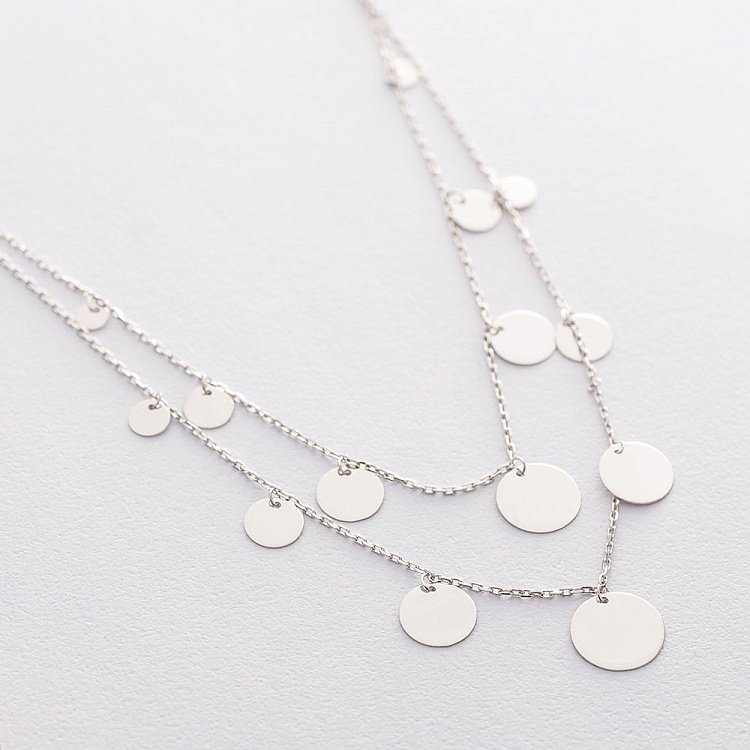 Срібне кольє "Кружечки" 18770 від ювелірного магазину Онікс