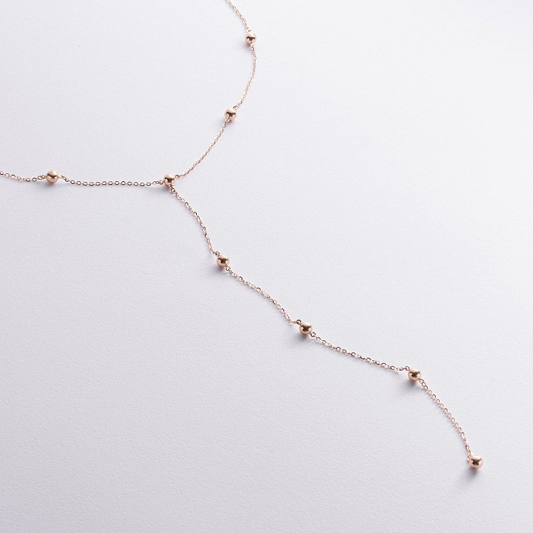 Колье 2 в 1 "Шарики" в красном золоте кол02572 от ювелирного магазина Оникс