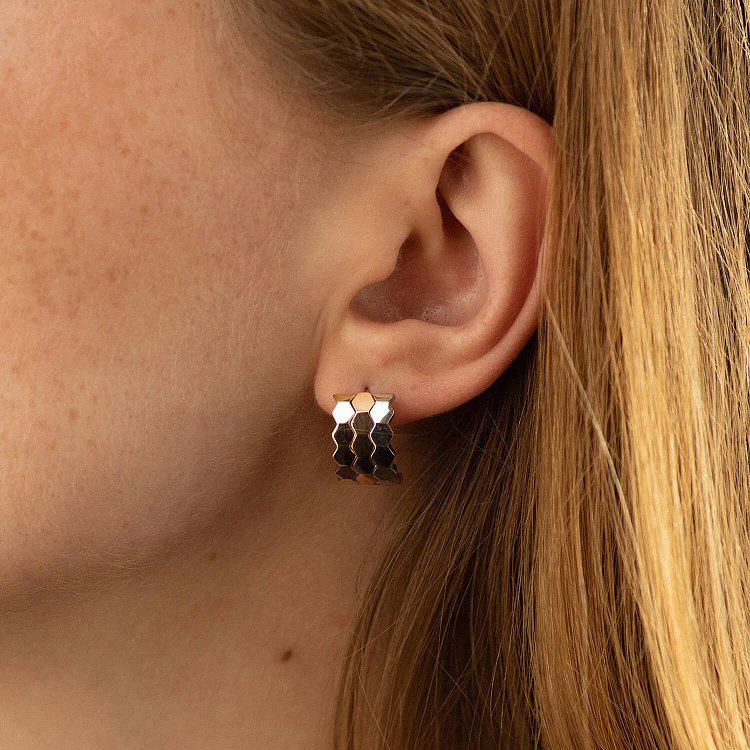 Золоті сережки на англійській застібці с06162 від ювелірного магазину Онікс - 1