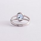 Серебряное кольцо с кварцом и фианитами 1351/1р-QLB от ювелирного магазина Оникс - 4