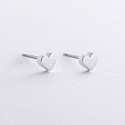 Срібні сережки - пусети "Сердечки" 7056 от ювелирного магазина Оникс