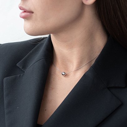 Серебряное колье "Шар" 18908 №6