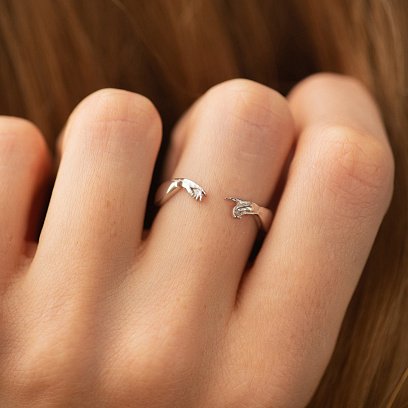 Серебряное кольцо "Сотворение Адама" (Микеланджело) 7236род №4