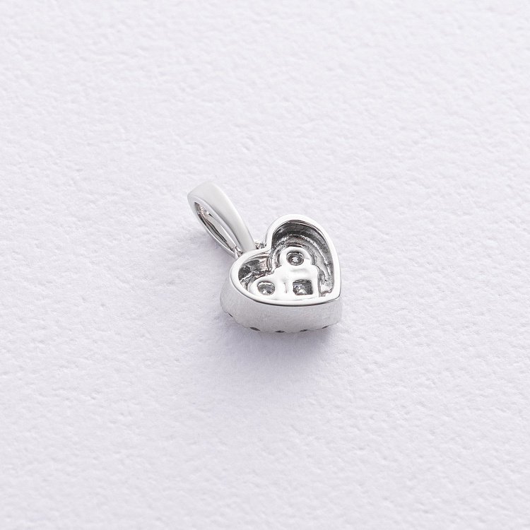 Золотий кулон "Сердечко" з діамантами пб0353cha від ювелірного магазину Онікс - 2