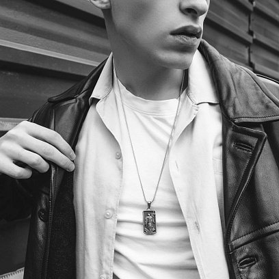 Срібний кулон "Архангел Михаїл" (можливе гравіювання) 133178 №4