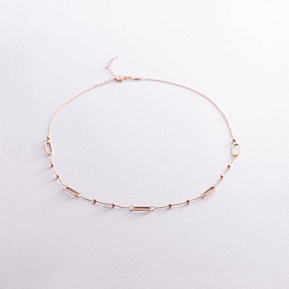 Кольє - ланцюжок "Кульки" у червоному золоті кол02224 №2