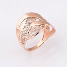Золотое кольцо с фианитами к04185 от ювелирного магазина Оникс
