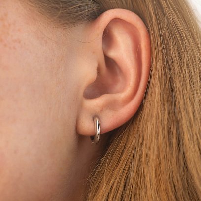 Сережки "Mini" у білому золоті с09091 №4