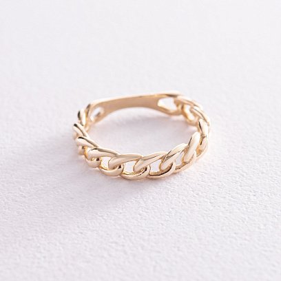 Кольцо "Цепочка" в желтом золоте к07190