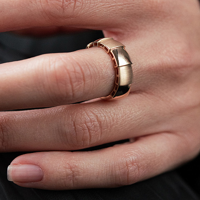 Золотое кольцо "Змея" к08394 №4