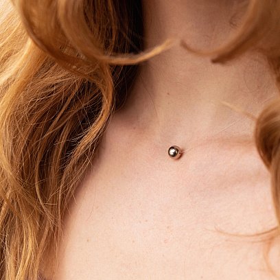 Золоте кольє Кулька на лісці кол01303 №5