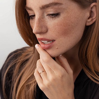 Золота каблучка "Ланцюжок" к07084 №5