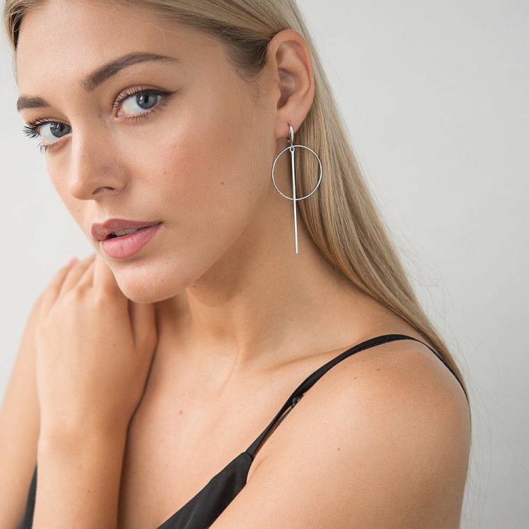 Срібні сережки "Всесвіт" 122229 від ювелірного магазину Онікс - 2