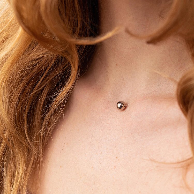 Золоте кольє Кулька на лісці кол01303 від ювелірного магазину Онікс - 5