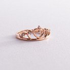 Золотое кольцо "Корона" с фианитами к03934 от ювелирного магазина Оникс