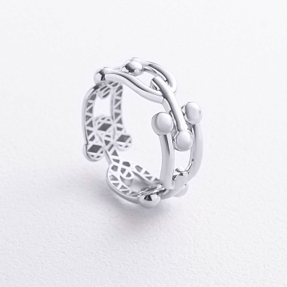 Каблучка "Фантазія" у білому золоті к08466