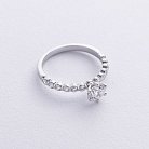Заручальна каблучка з діамантами (біле золото) 222091121 от ювелирного магазина Оникс - 2