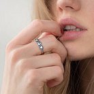 Серебряное кольцо "Сердечки" с чернением 112523 от ювелирного магазина Оникс - 3