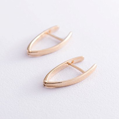 Золоті сережки Мінімалізм с06956 №3