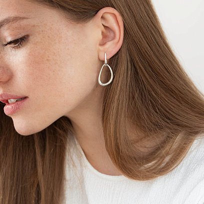 Серебряные серьги "Симпатия" 122770