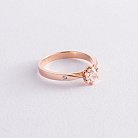 Помолвочное кольцо в красном золоте (фианиты) к06427 от ювелирного магазина Оникс - 3