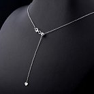 Серебряное колье "Ключик-клевер" с фианитами 18467 от ювелирного магазина Оникс - 2