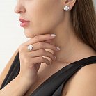 Золоті сережки - пусети "Клевер" з діамантами AR5793A-echa от ювелирного магазина Оникс - 1