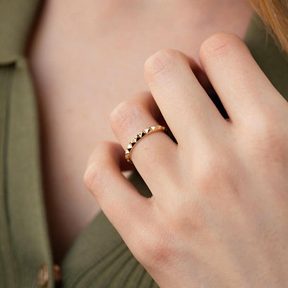 Каблучка "Mona" у жовтому золоті к07407 №2