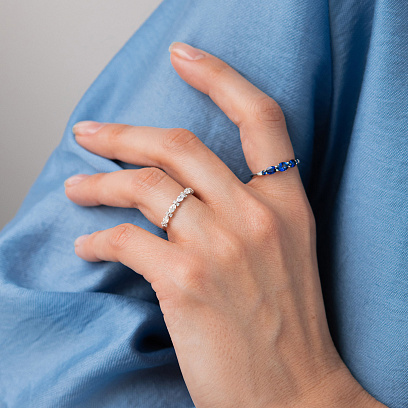 Золотое кольцо с бриллиантами кб0678lg №7