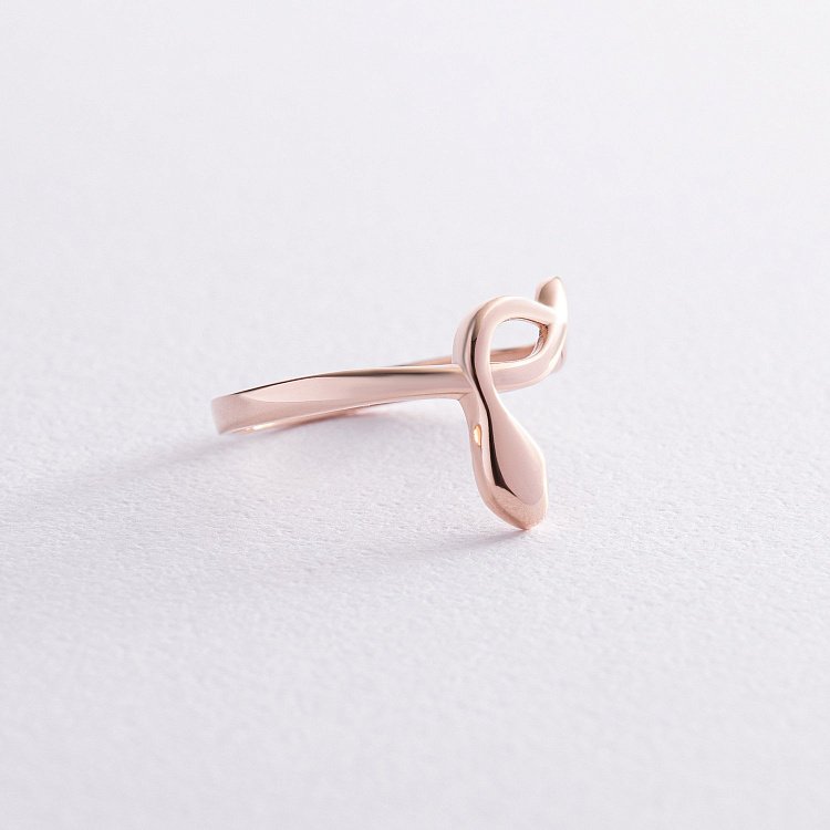 Каблучка "Змія" у червоному золоті к07426 від ювелірного магазину Онікс - 4