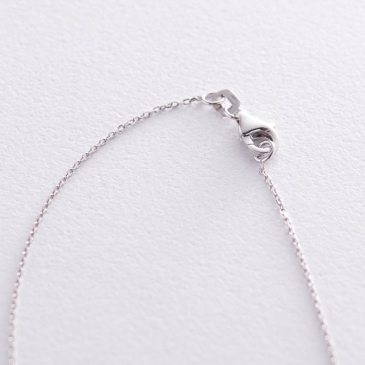 Колье "Влюбленные сердца" в белом золоте кол01688 от ювелирного магазина Оникс - 5