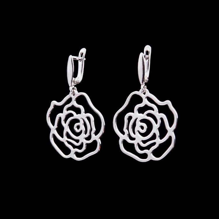 Серебряные серьги "Цветочки" 12463 Серебряные серьги "Цветочки" 12463 от ювелирного магазина Оникс