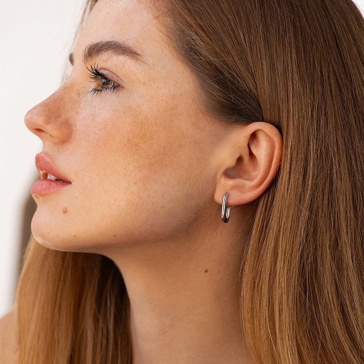 Серьги "Этель" в белом золоте с08733 от ювелирного магазина Оникс - 1